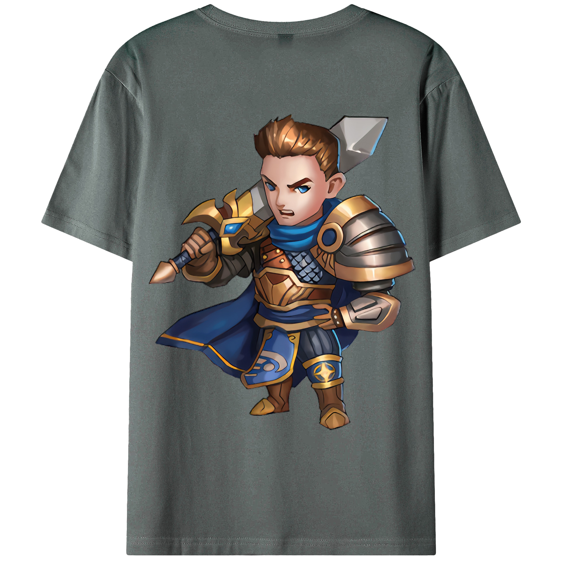 （画像用） リーグ・オブ・レジェンド League of Legends LOL 綿100％ メンズ半袖Tシャツ（バックプリント） 通気性